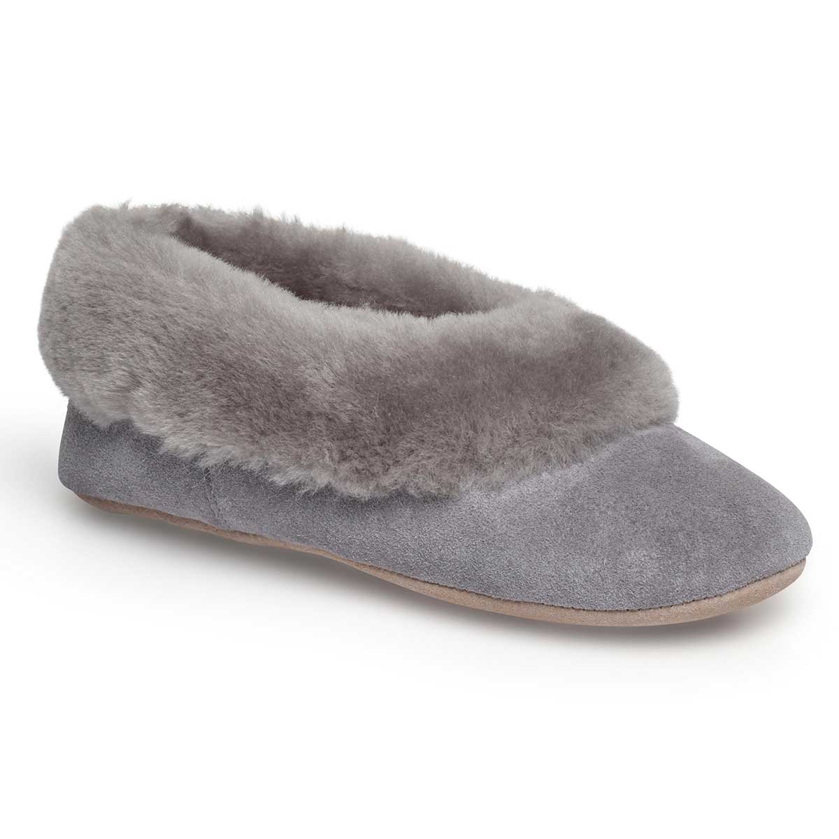 womens grey sheepskin slippers