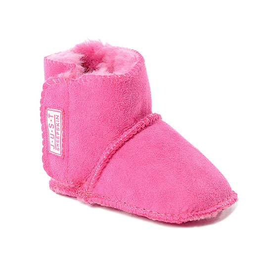Babies Adelphi Sheepskin Booties Hot Pink
