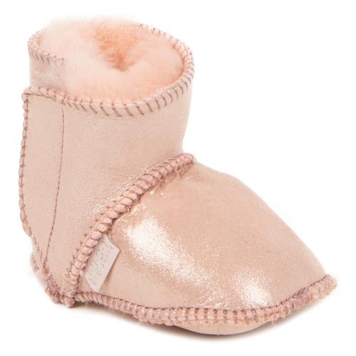 Babies Adelphi Sheepskin Booties Pale Pink Sparkle