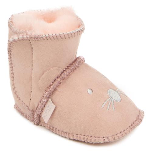 Babies Sidney Sheepskin Booties  Pink