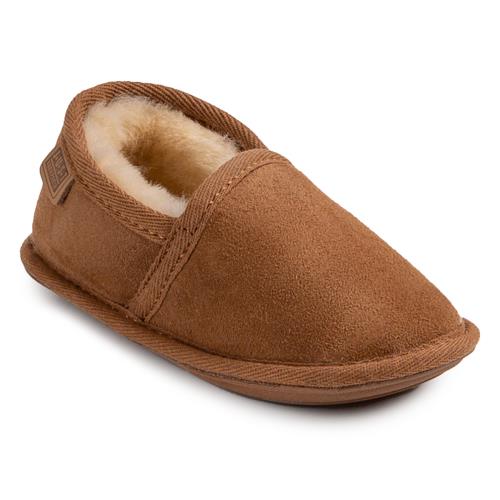 Boys Mini Garrick Sheepskin Slippers Chestnut