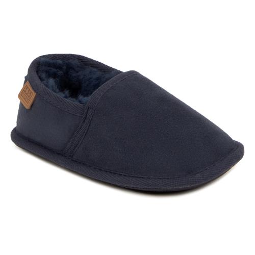 Boys Mini Garrick Sheepskin Slippers Midnight