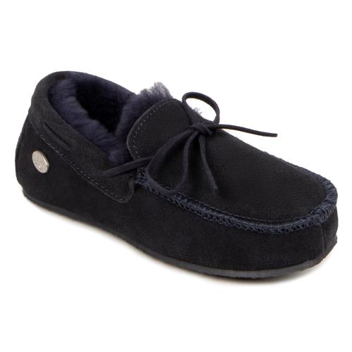 Boys Mini Torrington Sheepskin Slippers  Midnight