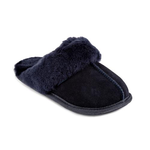 Girls Sheepskin Mule Slipper Midnight