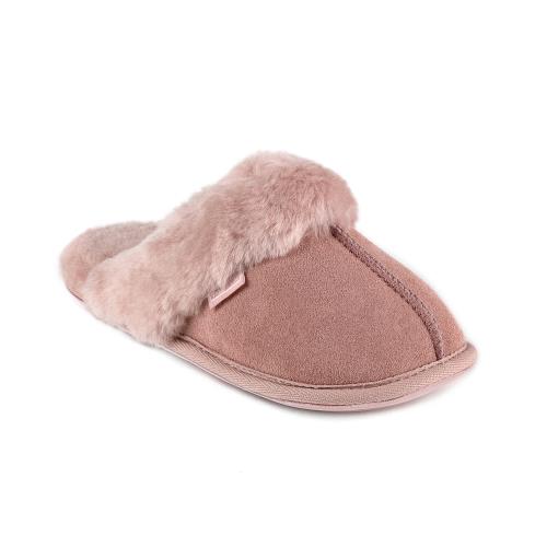 Girls Sheepskin Mule Slipper Rose Pink