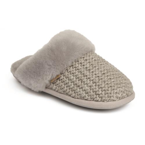 Ladies Addington Knit Sheepskin Slippers Just Sheepskin Slippers And Boots