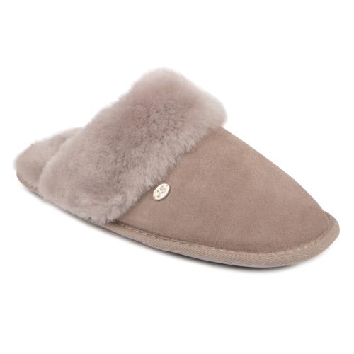 just sheepskin suede slip on slippers