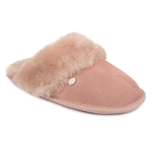 Ladies Duchess Sheepskin Slipper Rose