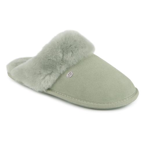 Ladies Duchess Sheepskin Slipper Sage
