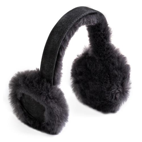 Ladies Brompton Sheepskin Ear Muffs Black
