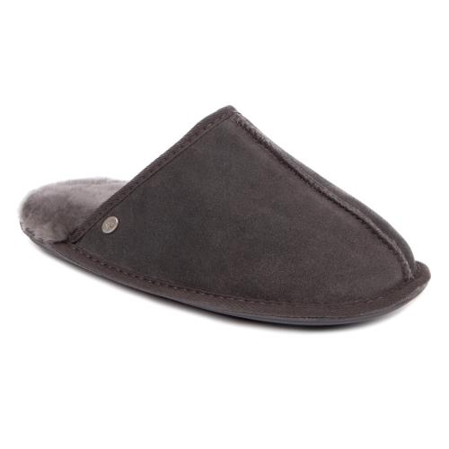 Mens Donmar Sheepskin Slipper Granite