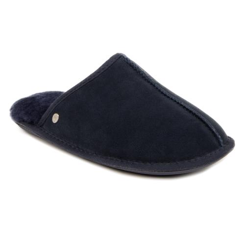 Mens Donmar Sheepskin Slipper Midnight