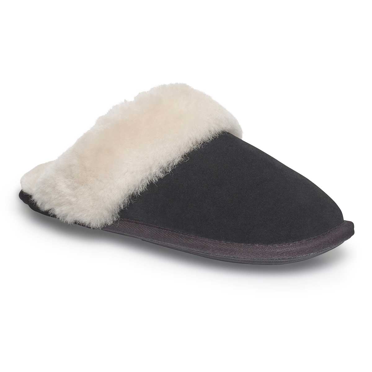 black sheepskin slippers ladies