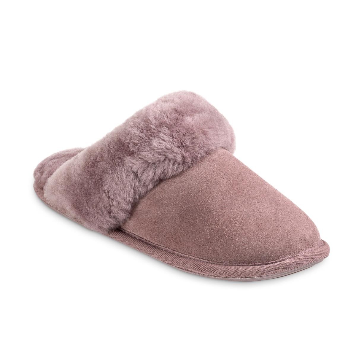 just sheepskin slippers pink