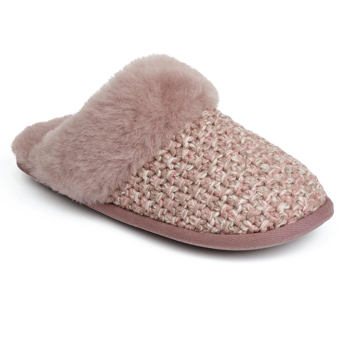 just sheepskin slippers pink
