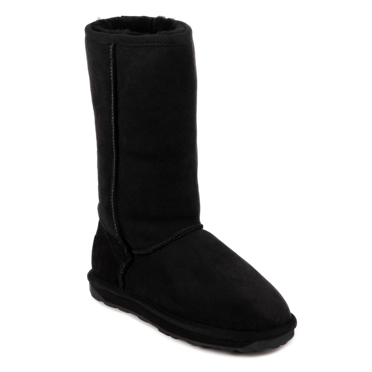 black sheepskin boots