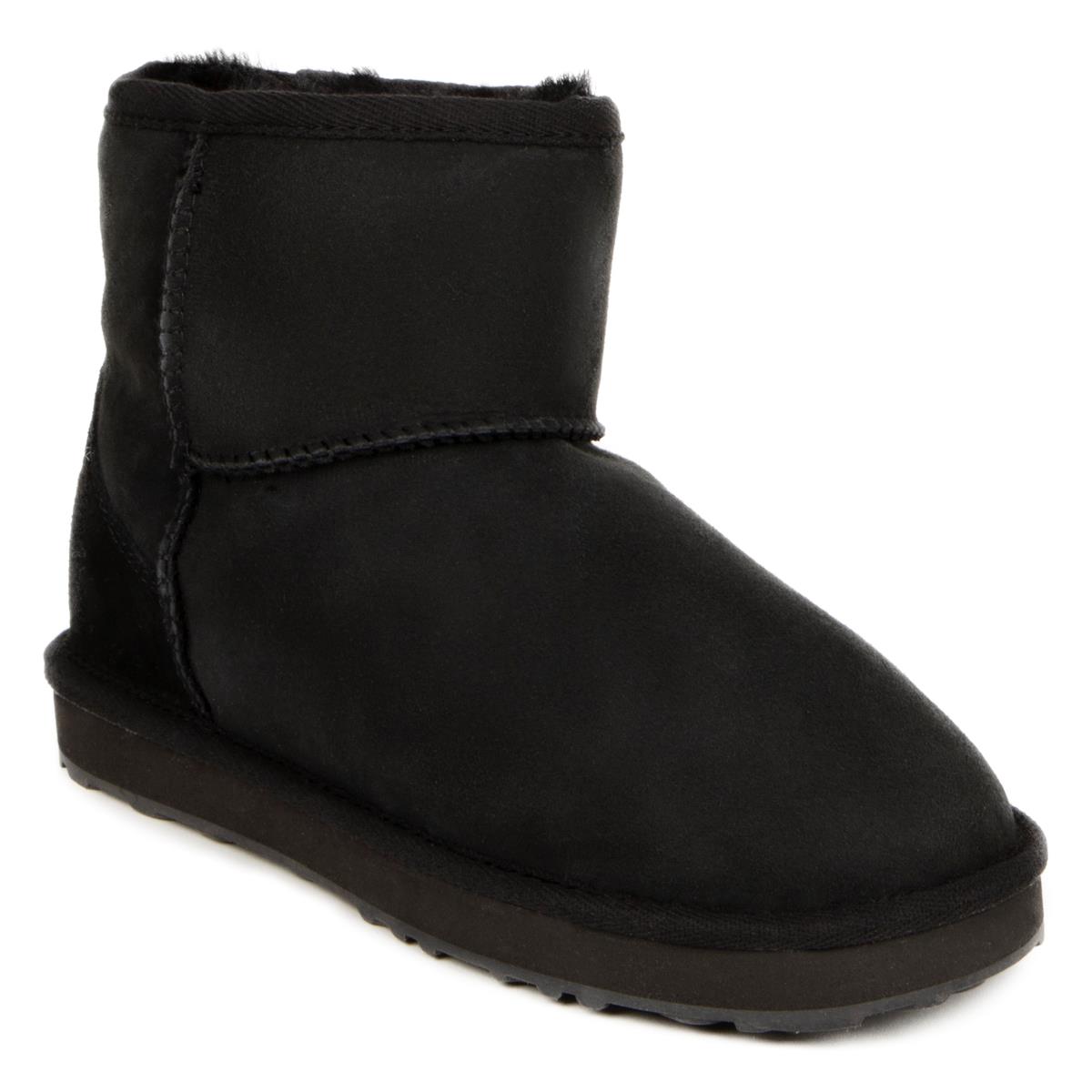 black sheepskin slippers