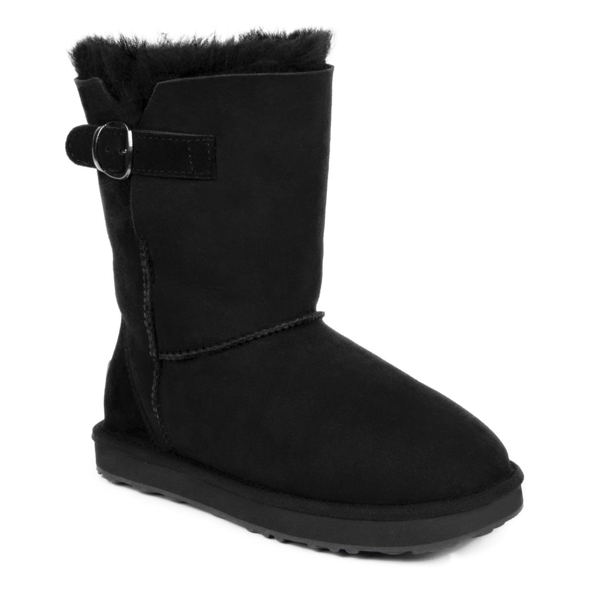 ladies black sheepskin boots