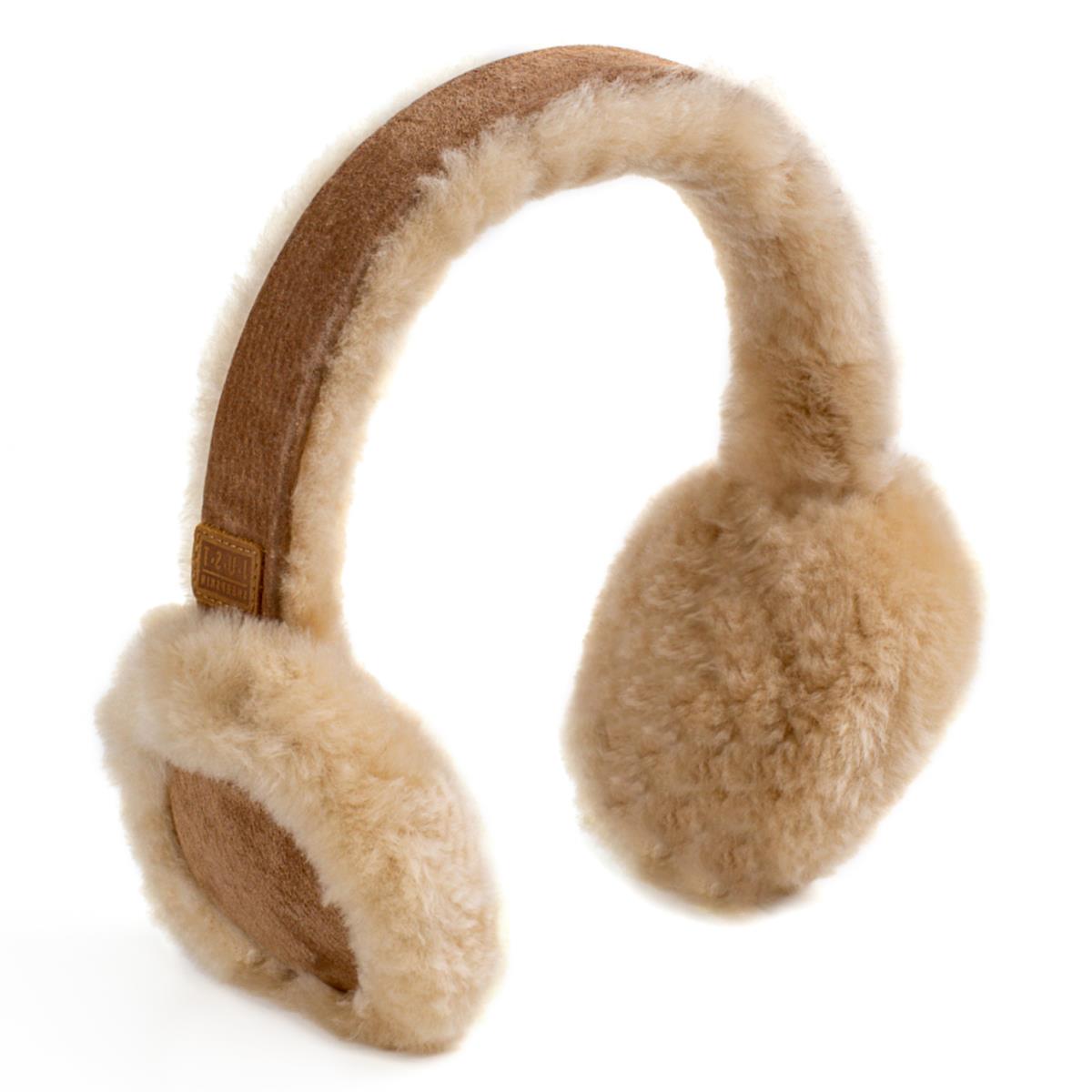 Ladies Brompton Sheepskin Ear Muffs Chestnut Just Sheepskin Slippers