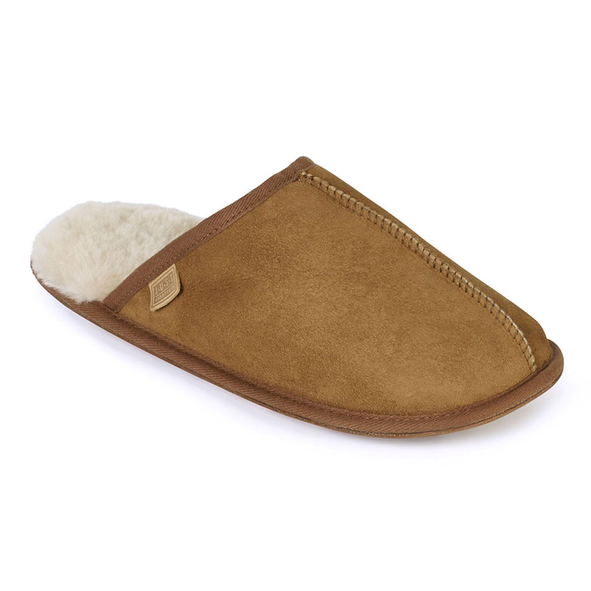 just sheepskin suede slip on slippers