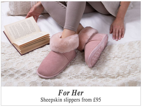 Ladies Just Sheepskin Rose Slippers
